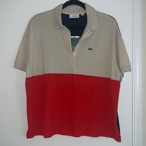 NWT Lacoste Loose-fit Colorblock Polo